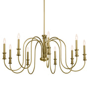 Kichler 52471NBR Nine Light Chandelier, Natural Brass (2)
