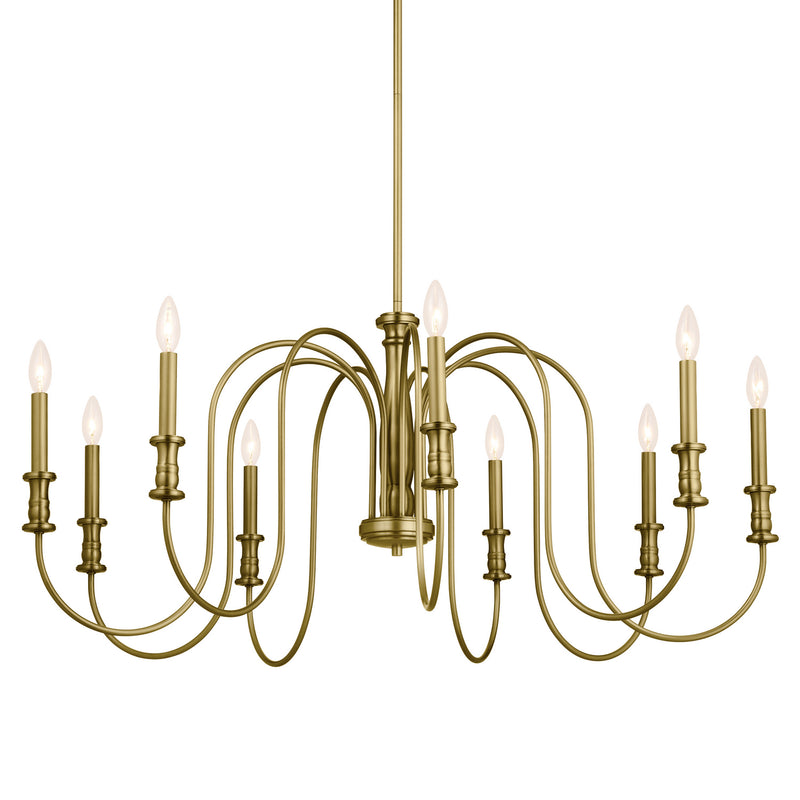 Kichler 52471NBR Nine Light Chandelier, Natural Brass (2)