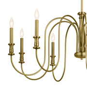Kichler 52471NBR Nine Light Chandelier, Natural Brass (3)