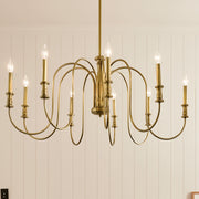Kichler 52471NBR Nine Light Chandelier, Natural Brass (5)