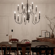 Kichler 52472BK 12 Light Chandelier, Black (6)