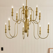 Kichler 52472NBR 12 Light Chandelier, Natural Brass (5)