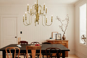 Kichler 52472NBR 12 Light Chandelier, Natural Brass (6)