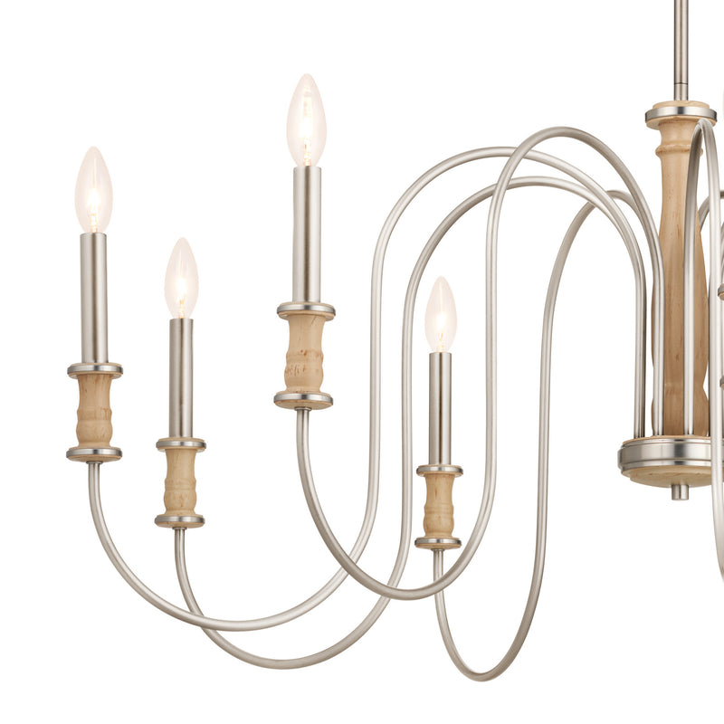 Kichler 52471NI Nine Light Chandelier, Brushed Nickel (3)