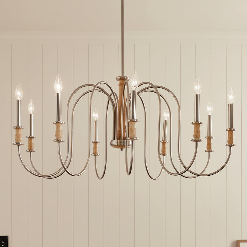 Kichler 52471NI Nine Light Chandelier, Brushed Nickel (5)