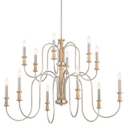 Kichler 52472NI 12 Light Chandelier, Brushed Nickel (2)
