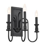 Kichler 52473BK Three Light Wall Sconce, Black (2)