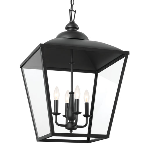 Kichler 52475BKT Four Light Foyer Pendant, Textured Black (2)