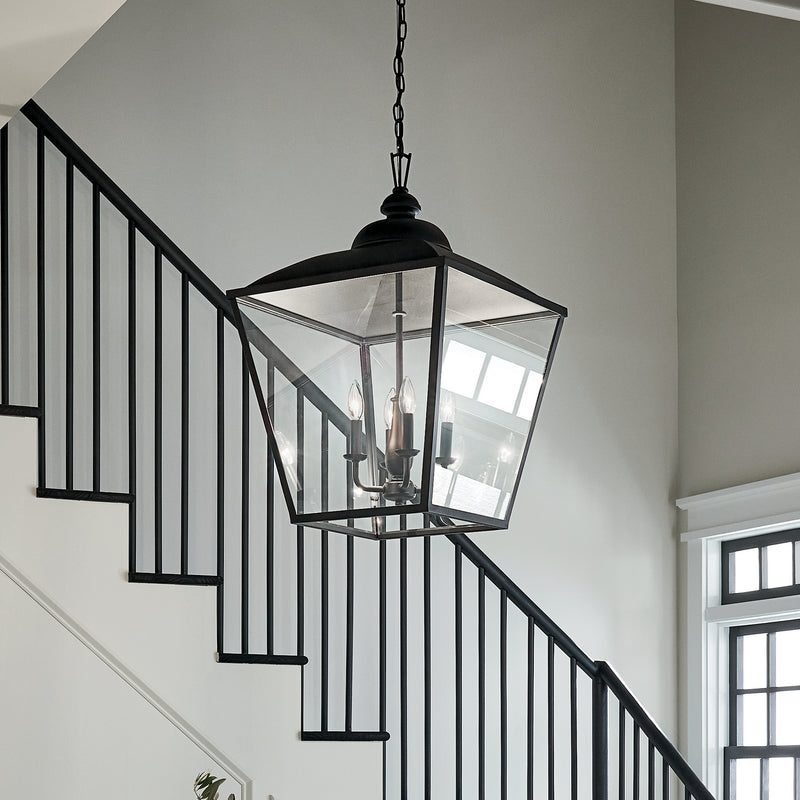 Kichler 52475BKT Four Light Foyer Pendant, Textured Black (5)
