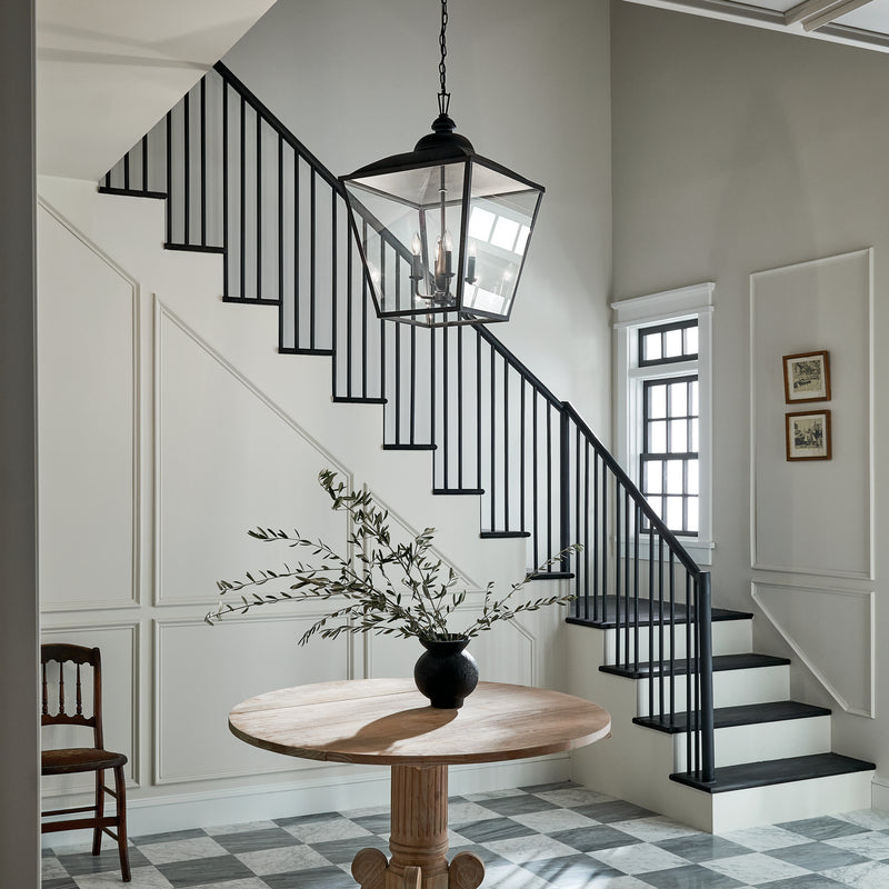 Kichler 52475BKT Four Light Foyer Pendant, Textured Black (6)