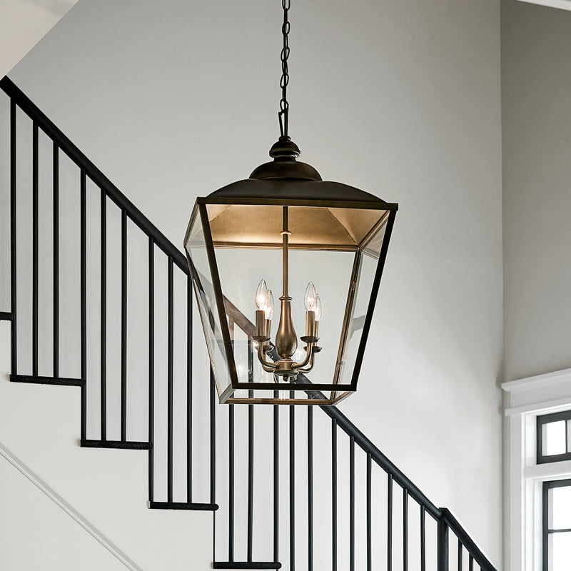 Kichler 52475CHZ Four Light Foyer Pendant, Character Bronze (5)