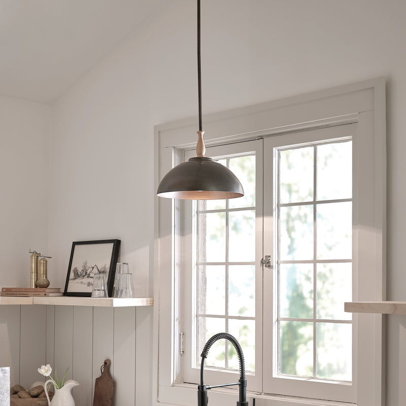 Kichler 52476AVI One Light Pendant, Anvil Iron (6)