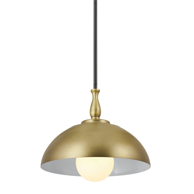 Kichler 52476NBR One Light Pendant, Natural Brass (2)