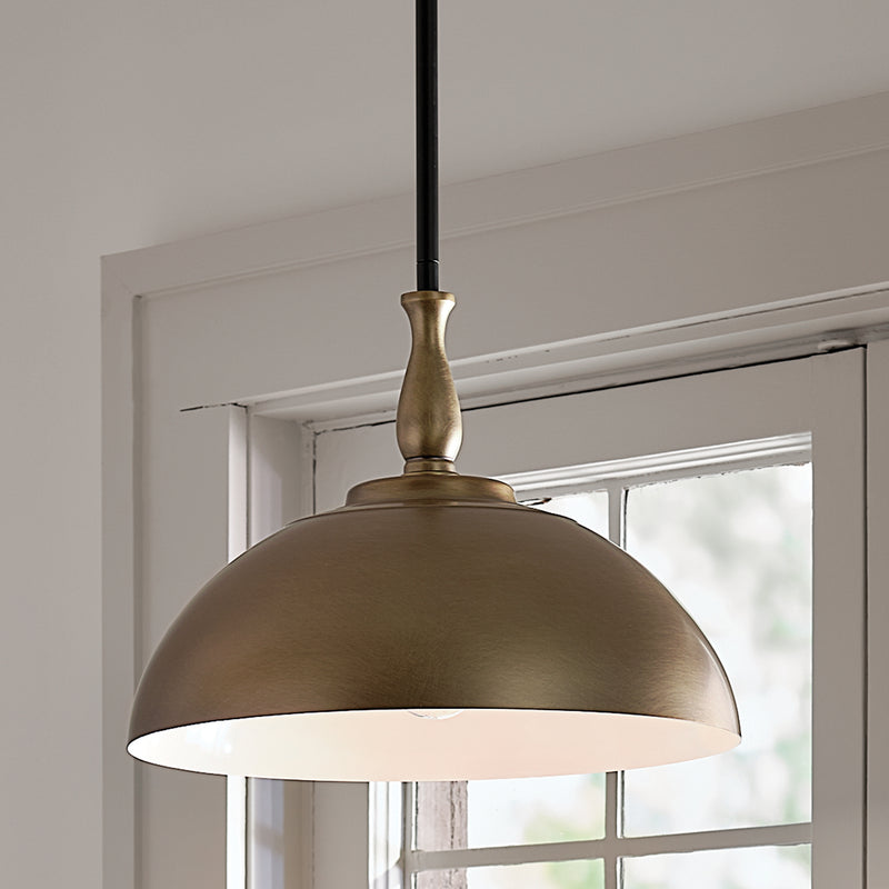 Kichler 52476NBR One Light Pendant, Natural Brass (5)
