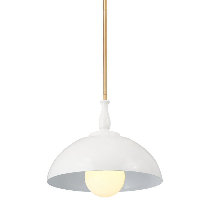 Kichler 52476WH One Light Pendant, White (2)