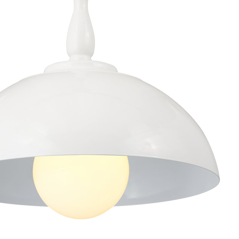 Kichler 52476WH One Light Pendant, White (4)
