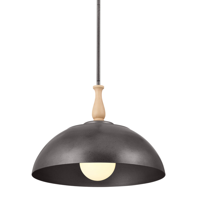 Kichler 52477AVI One Light Pendant, Anvil Iron (2)