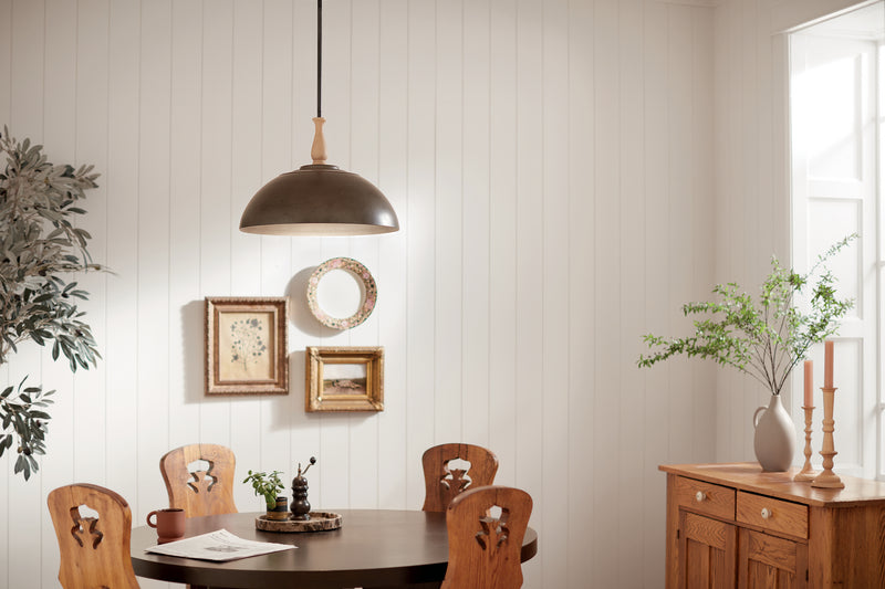 Kichler 52477AVI One Light Pendant, Anvil Iron (6)