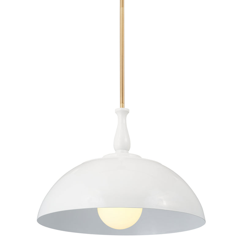 Kichler 52477WH One Light Pendant, White (2)