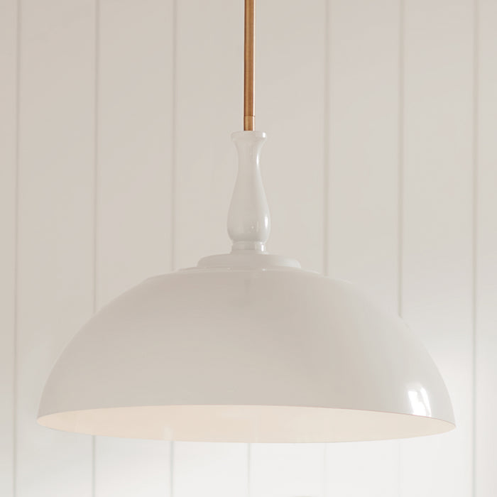 Kichler 52477WH Fira One Light Pendant, White Alternate Image 3.jpg