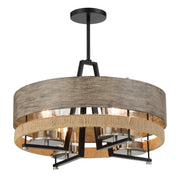 Minka-Lavery 2764-733 Silver Creek Four Light Convertible Pendant, Stone Grey, Coal & Brushed Nickel Alternate Image.jpg