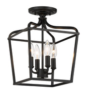 Minka-Lavery 4445-66A Laurel Estate Four Light Foyer/Semi Flush, Coal Alternate Image.jpg