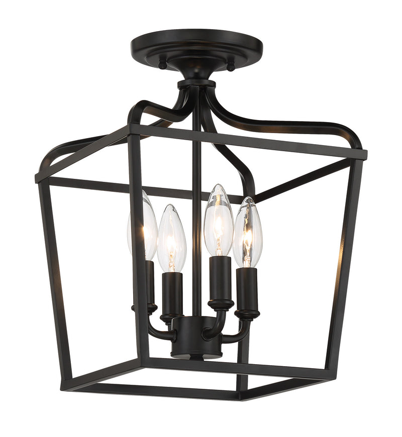 Minka-Lavery 4445-66A Laurel Estate Four Light Foyer/Semi Flush, Coal Alternate Image.jpg