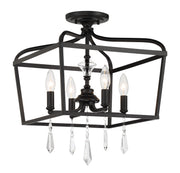 Minka-Lavery 4447-66A Laurel Estate Four Light Foyer/Semi Flush, Coal Alternate Image.jpg