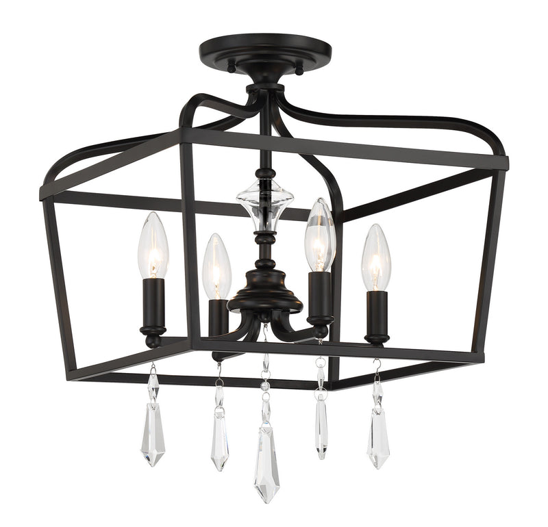 Minka-Lavery 4447-66A Laurel Estate Four Light Foyer/Semi Flush, Coal Alternate Image.jpg