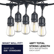 Bulbrite 812483 String String Light Black Alternate Image 2.jpg