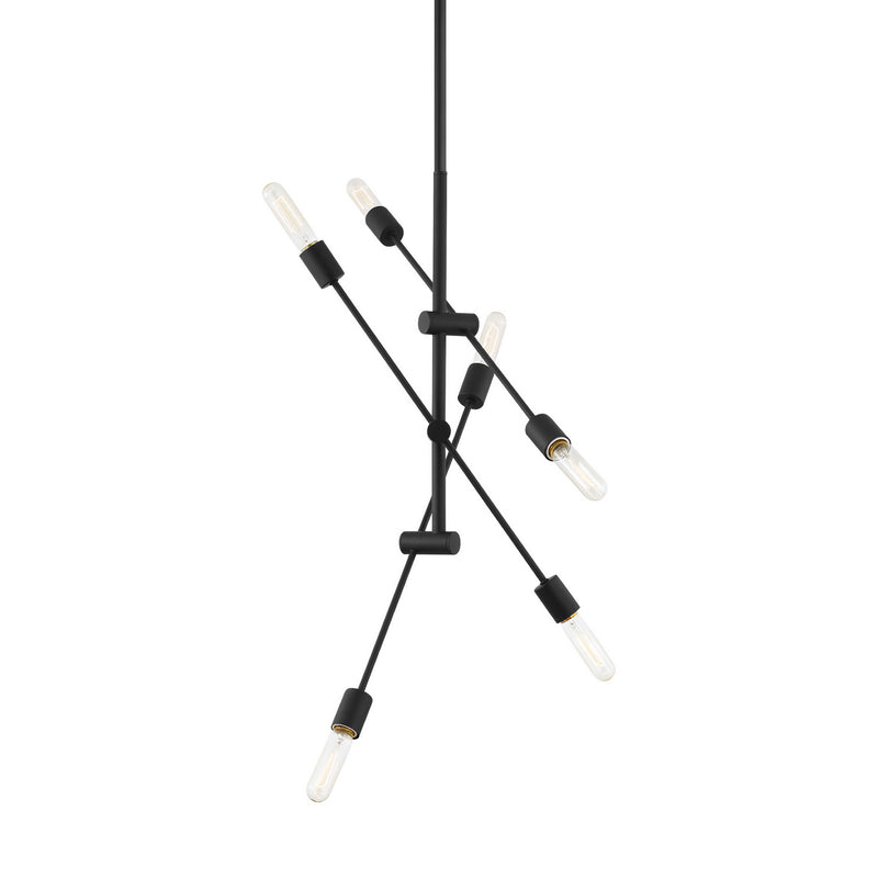 Visual Comfort Studio 3100506-112 Axis Six Light Chandelier, Midnight Black Alternate Image.jpg