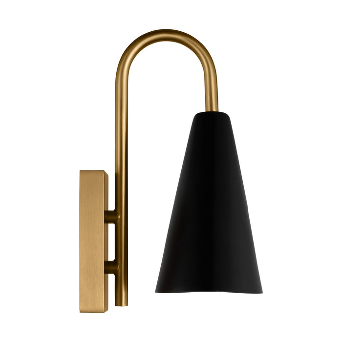 Visual Comfort Studio KW1131MBKBBS-L1 Cambre LED Wall Sconce, Midnight Black and Burnished Brass Alternate Image.jpg