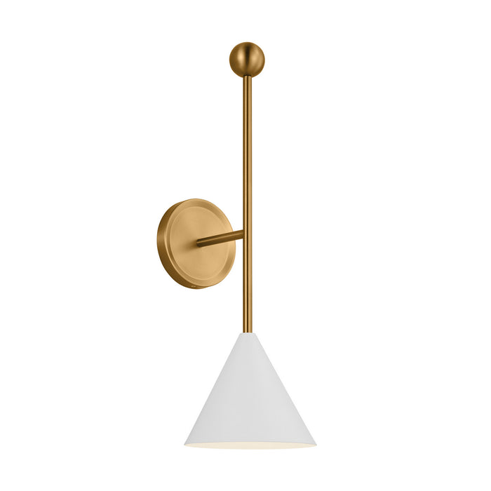 Visual Comfort Studio AEW1051MWTBBS Cosmo One Light Bath Fixture, Matte White and Burnished Brass Alternate Image.jpg