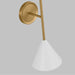 Visual Comfort Studio AEW1051MWTBBS Cosmo One Light Bath Fixture, Matte White and Burnished Brass Alternate Image 2.jpg