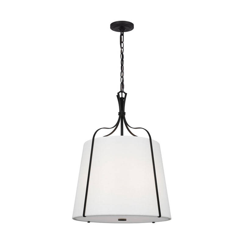 Visual Comfort Studio AP1253SMS Leander Three Light Pendant, Smith Steel Alternate Image.jpg