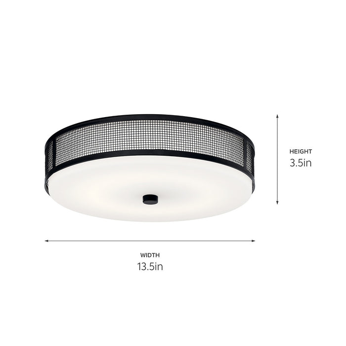 Kichler 42379BKLEDR Ceiling Space LED Flush Mount, Black Alternate Image 2.jpg