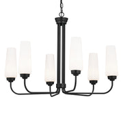 Kichler 52480BK Six Light Chandelier, Black (2)