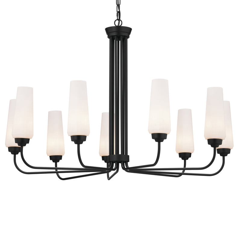 Kichler 52481BK Nine Light Chandelier, Black (2)