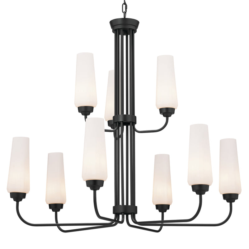 Kichler 52482BK Nine Light Chandelier, Black (2)