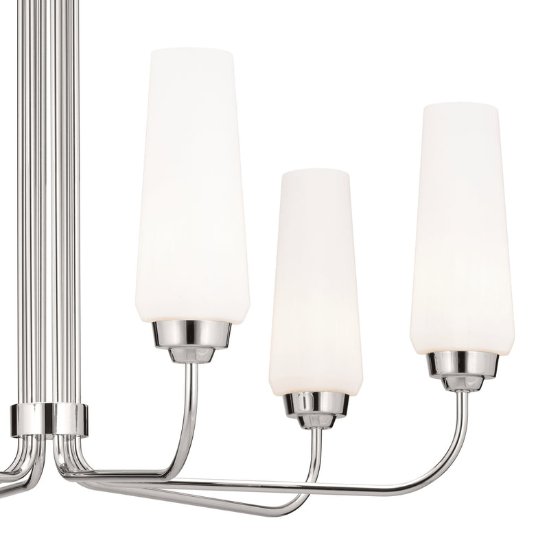 Kichler 52480PN Six Light Chandelier, Polished Nickel (4)