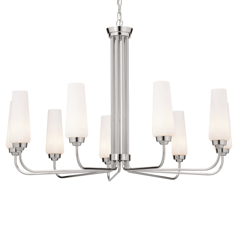 Kichler 52481PN Nine Light Chandelier, Polished Nickel (2)