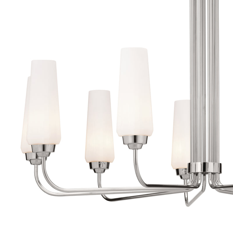 Kichler 52481PN Nine Light Chandelier, Polished Nickel (4)