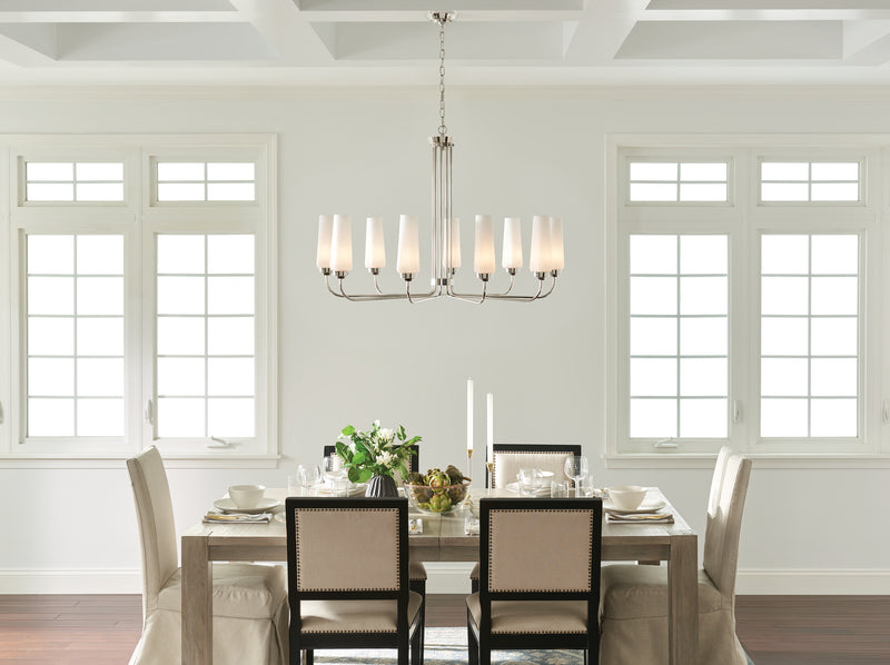 Kichler 52481PN Nine Light Chandelier, Polished Nickel (6)