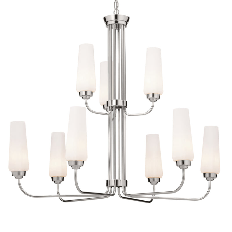 Kichler 52482PN Nine Light Chandelier, Polished Nickel (2)