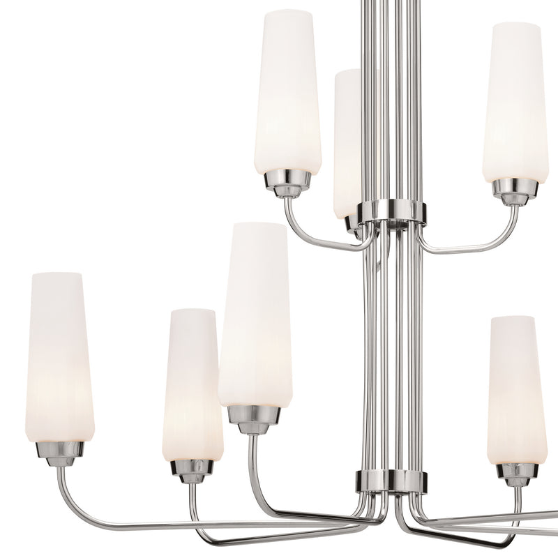Kichler 52482PN Nine Light Chandelier, Polished Nickel (4)