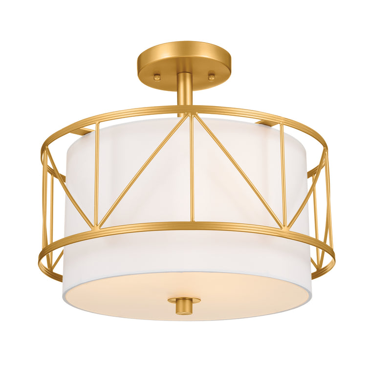 Kichler 52074CLG Three Light Pendant/Semi Flush, Classic Gold (2)