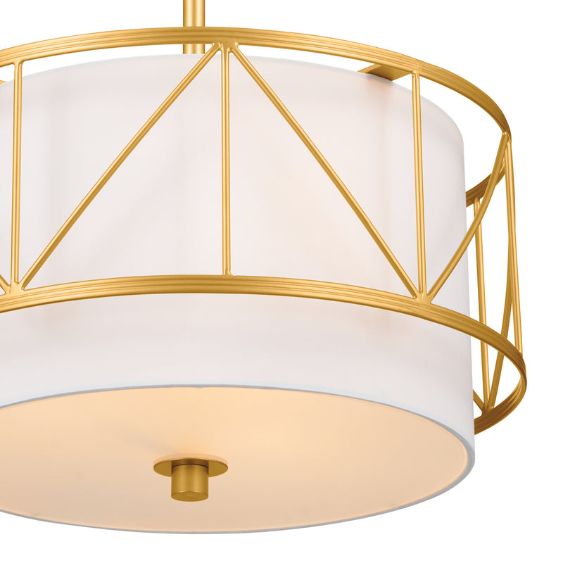 Kichler 52074CLG Three Light Pendant/Semi Flush, Classic Gold (3)