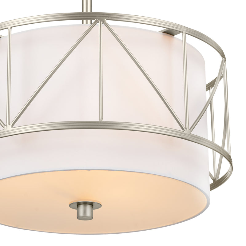 Kichler 52074SN Three Light Pendant/Semi Flush, Satin Nickel (3)