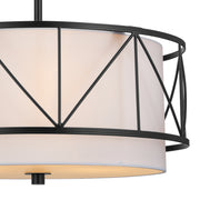 Kichler 52075BK Three Light Pendant/Semi Flush, Black (3)