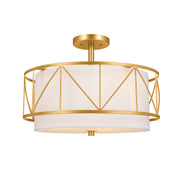 Kichler 52075CLG Three Light Pendant/Semi Flush, Classic Gold (2)